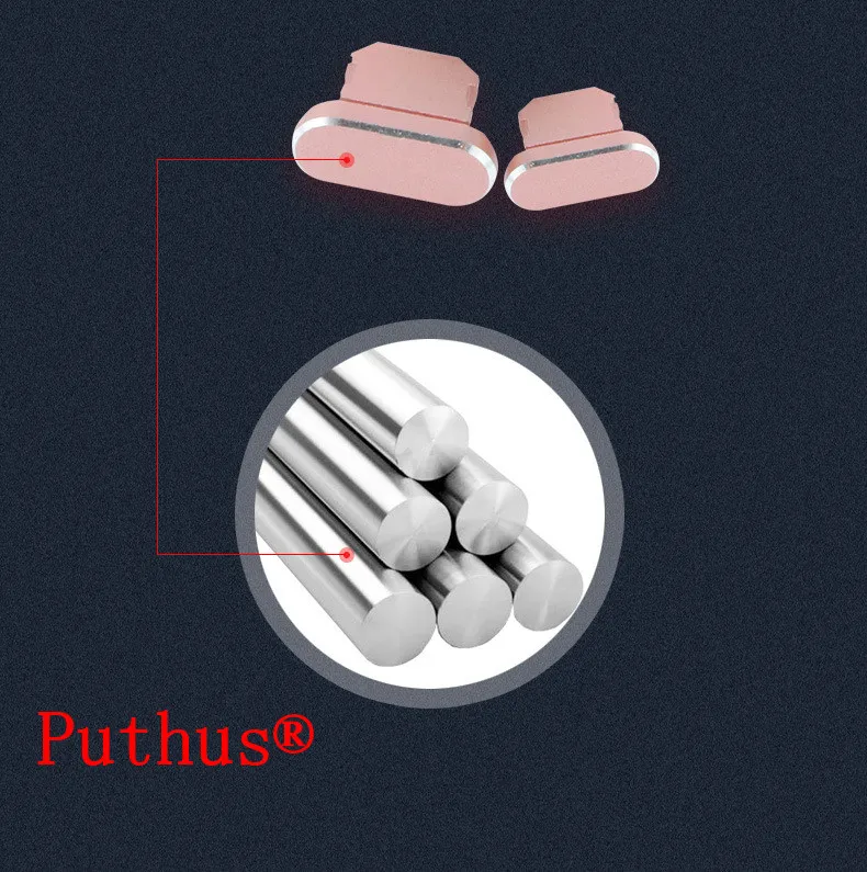 Пылезащитная заглушка из алюминиевого сплава для зарядки мобильного телефона, Пылезащитная заглушка для iphone 5, 5S, 6 plus, 6s plus, 7 Plus, 8 plus, для iphone X