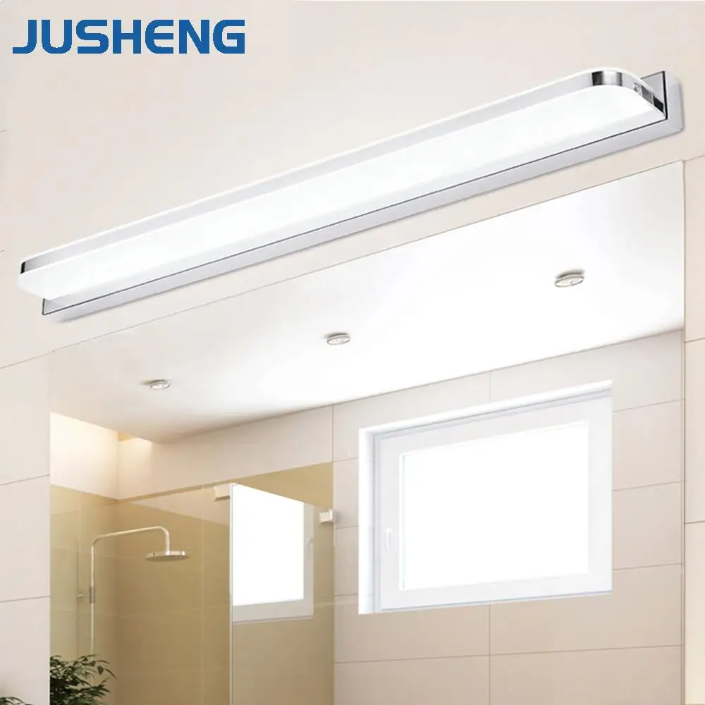 JUSHENG Modern Linear LED Wall Lights Fixtures over Mirror Lights in Bathroom Indoor Sconce lamps Lighting 25~112cm AC90-260V