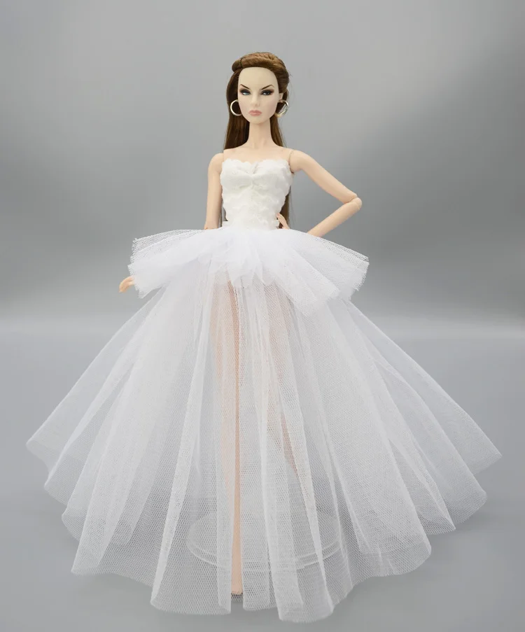Кукла платье юбка кружево вечеринка Свадьба принцесса платье Мода наряд Одежда для 1/6 игрушка Барби курн FR Кукла Синьи