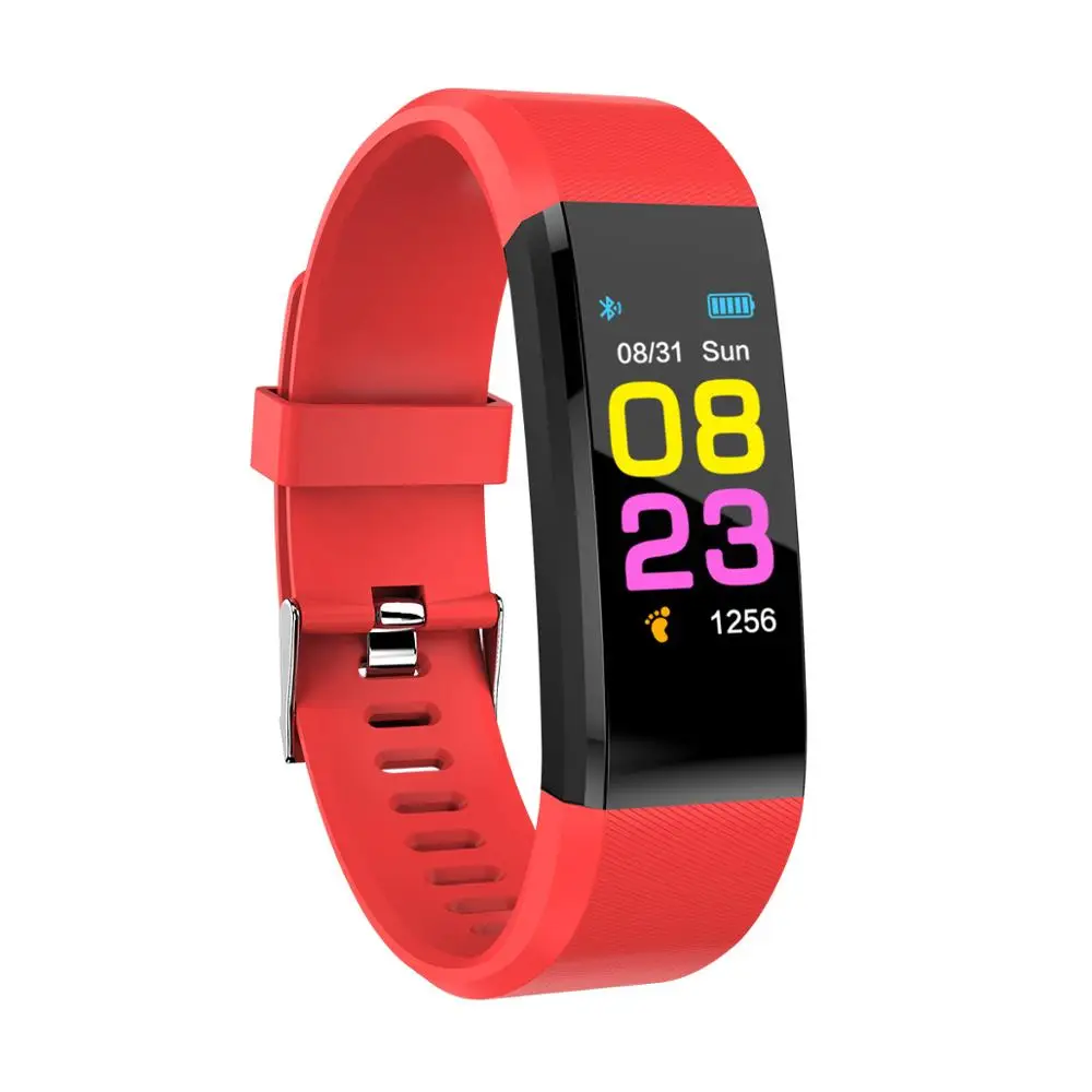 Смарт-часы для мужчин, пульсометр, измеритель артериального давления, шагомер, спортивный браслет, умные фитнес-часы для мужчин и женщин, для IOS Android, Новинка - Цвет: Red with Box