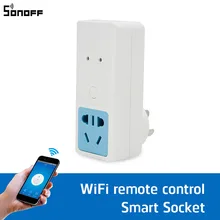 Sonoff S22 Wi-Fi Мощность разъем Беспроводной удаленного Управление таймер подключить через телефон Поддержка Температура Влажность монитор Сенсор