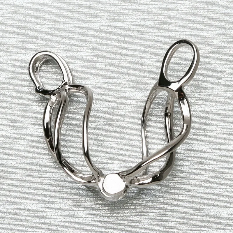 925 Silver Twisted Drop Pendant Locket,Sterling Silver Bijou Charm to Hold 7.5MM Bead for DIY Bracelet Necklace Earrings Jewelry 2
