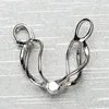 925 Silver Twisted Drop Pendant Locket,Sterling Silver Bijou Charm to Hold 7.5MM Bead for DIY Bracelet Necklace Earrings Jewelry 2