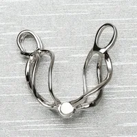 925 Silver Twisted Drop Pendant Locket,Sterling Silver Bijou Charm to Hold 7.5MM Bead for DIY Bracelet Necklace Earrings Jewelry 2