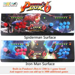 Pandora box 6 аркадная игра консоль 1300 в 1 видео игры 2 игроки могут добавить 3000 ФБА mame ps1 Игры 3d tekken мортал комбат
