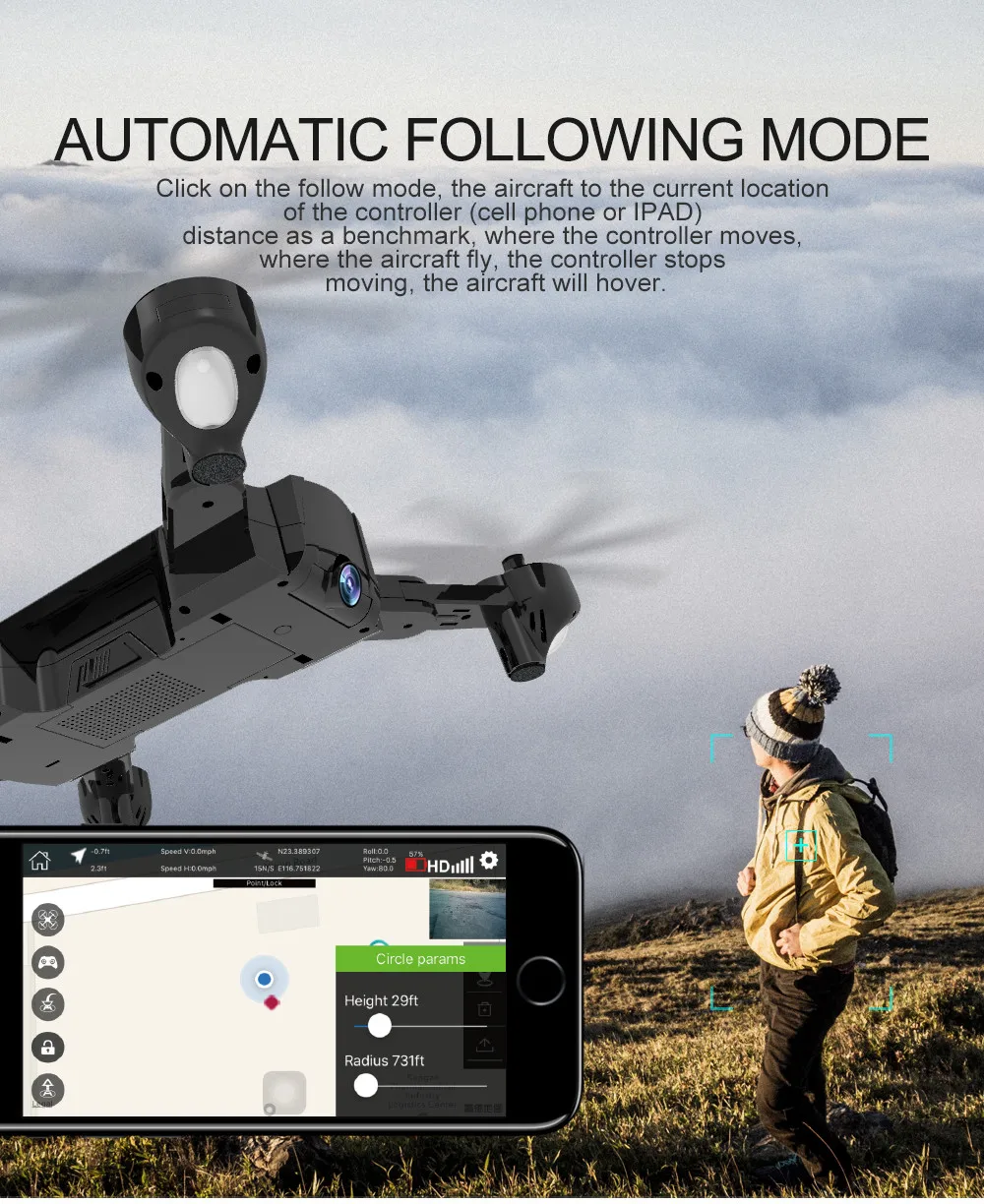 9.SG900 Foldable Quadcopter 2.4GHz 720P1080P HD Drone Quadcopter WIFI FPV Drones GPS Fixed Point Rc Helicopter Drone With Camera