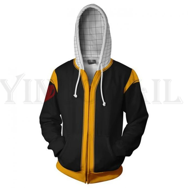 

Anime Fairy Tail Sweatshirts Men and Women Zipper Hoodies Lucy 3d Print Hooded Jacket for Boys Heatblast Harajuku Streetwear