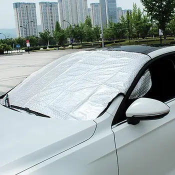 

New Foldable Car Windshield Visor Cover Heat Insulation Front Rear Block Window Sun Shade Silver For All Kinds Of Vehicles
