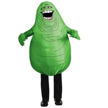 

Movie Ghostbusters Halloween Party Cosplay Inflatable Green Slimer Ghost Costume for Kids Children and Adults Personality Funny