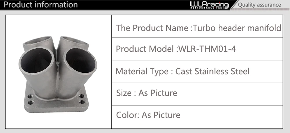 WLR-Cast коллектор коллектора из нержавеющей стали 4-1 Turbo коллектор слияющий коллектор T3 T4 с фланцем T3 WLR-THM01-4