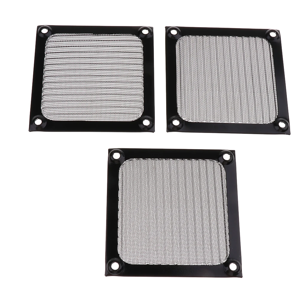 3pcs 80mm Dustproof Case Fan Dust Filter Guard Grill Protector Cover for PC