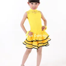 От 4 до 15 лет латинское детское танцевальное платье для девочек летнее кружевное платье латина дети бальный танцы пачка конкурсные платья сальса/Танго/Самба костюм