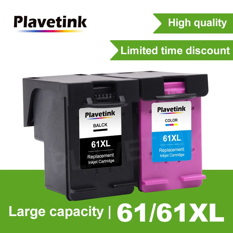Cartuccia Di Inchiostro Compatibile Plavetink Per Hp 61Xl Per Hp61 Per Hp 61 Envy 4500 4502 5530 Deskjet 1050 2050 3050 3054 3000 1000