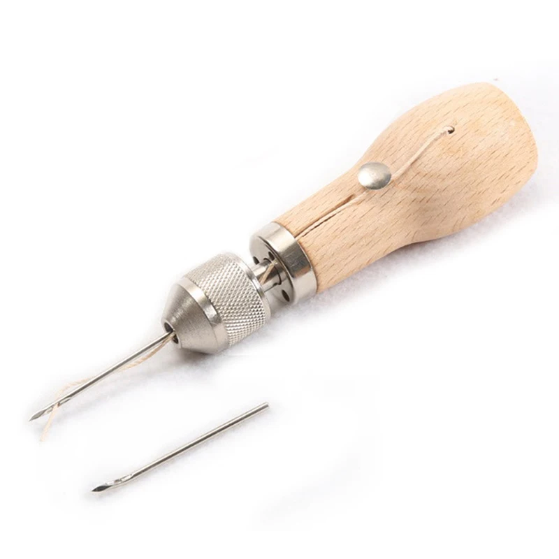 Kit Cucito Pelle 30 Pezzi Professionale | Con Filo Cerato, Aghi E Punteruolo - Per Riparazioni Fai Da Te - Foto 8