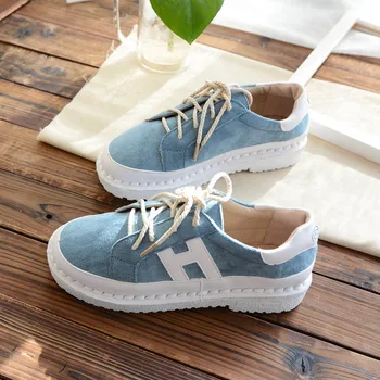 

Autumn New Genuine Leather Soft Bottom Low To Help Single Shoes Nice Literary Retro Flat Shoes Round Head Students Casual Shoes