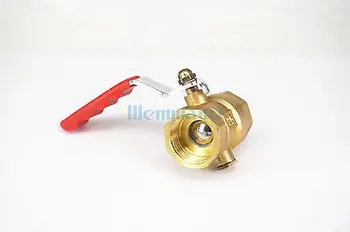 

Thermometry Brass Ball Valve Equal Female Thread 1" BSP PN 1.6 Mpa 229 PSI for water gas oil