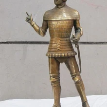 Bi002762 14." Западного ИСКУССТВА Бронзовая Скульптура Роман Кендо шлем воин Статуя