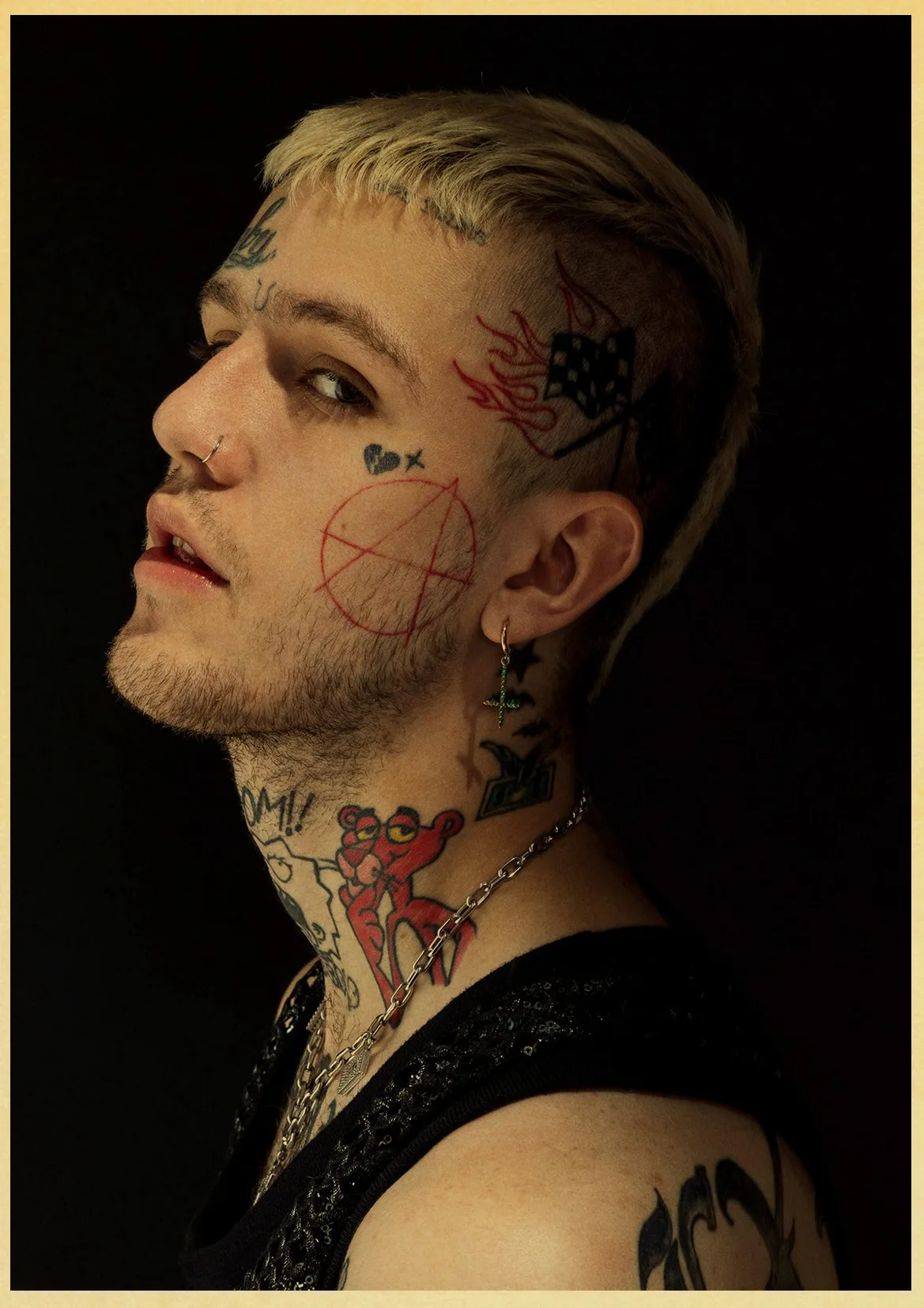 Хип-хоп рэпер Lil Peep плакат наклейки на стену Винтаж постер печатает Высокое качество для гостиной домашний декор - Цвет: D136