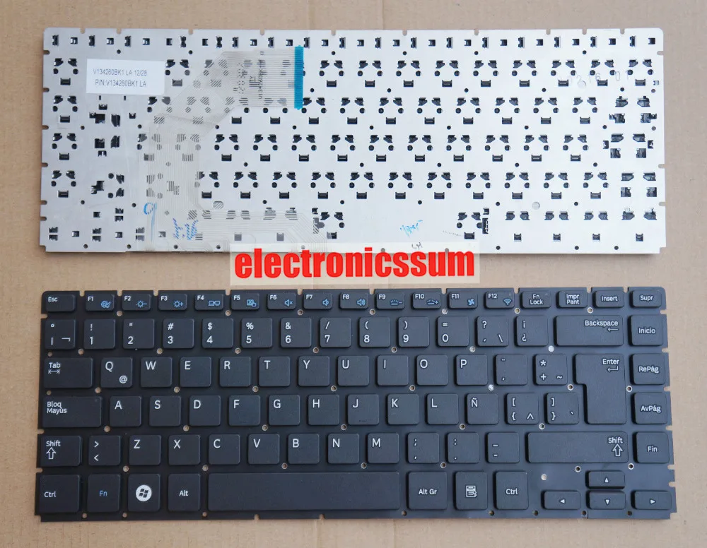 Keyboards4Laptops UK Layout Black Windows 8 Replacement Laptop Keyboard Compatible with Samsung NP500R5K 