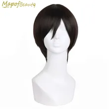 MapofBeauty 10 ''короткий прямой черный светильник темно коричневый цвета косплей парики для женщин синтетические термостойкие волосы для мужчин поддельные