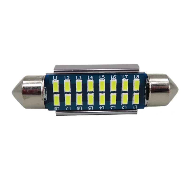 WLJH 2x Canbus Светодиодная гирлянда 31 мм 36 мм 39 мм 42 мм SV8, 5 C10W C5W Led 3014 SMD 12 В лампа освещения автомобиля Купол лампы номерного знака