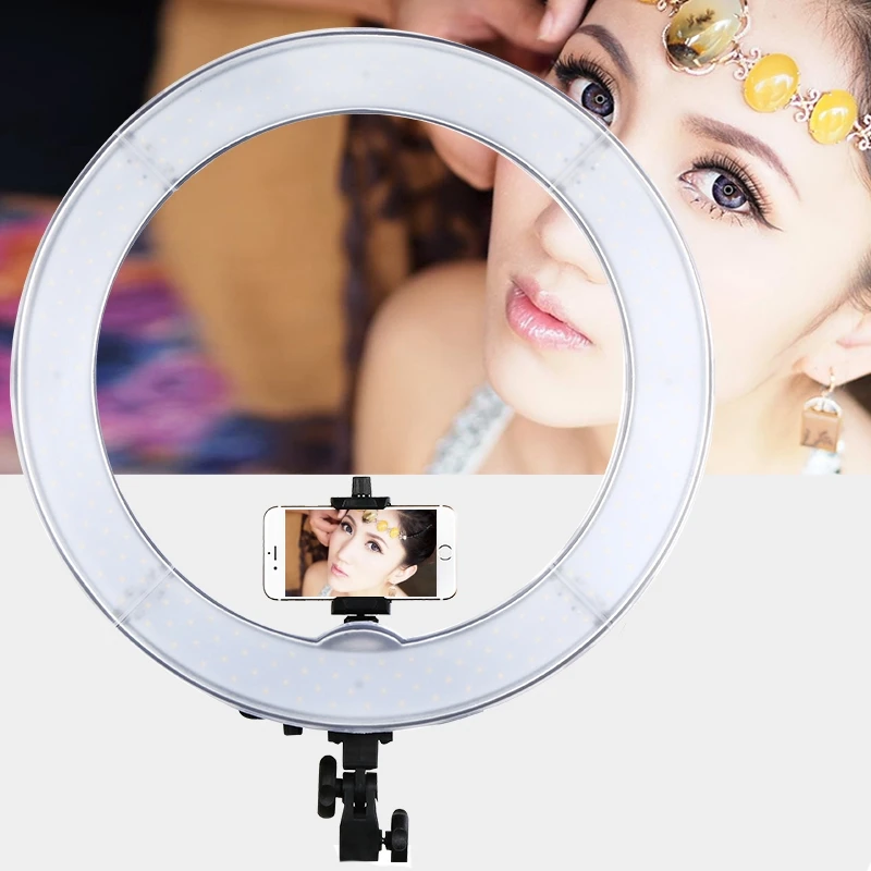 DEEP 18inch 55W 300PCS LED Ring Light Photography Dimmable LED for Camera Photo Studio With 200CM Light Stand 1 remote control