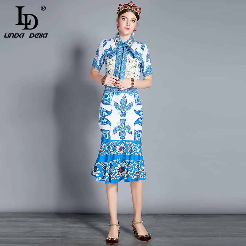 D'été Jupe Ensemble Costume Deux Della Sexy Piste Casual Floral Imprimé Blouses Col Femmes Linda Multi Pièces Mode Arc De Ld qxzUEwYA
