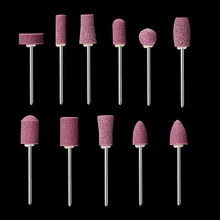 12 шт./компл. DIY маникюрные полировальные инструменты дизайн ногтей Полировка шлифовальные головки инструменты для дизайна ногтей керамические электрические сверла