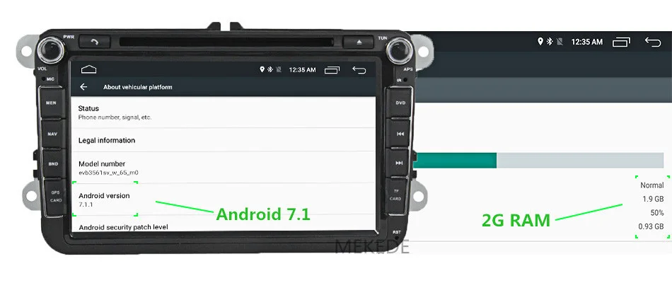 Excellent Wholesale! 4G LTE Quad core Android 7.1 Car radio audio Navigation GPS DVD Player for VW/Volkswagen/Passat/POLO/GOLF/Skoda/Seat 62