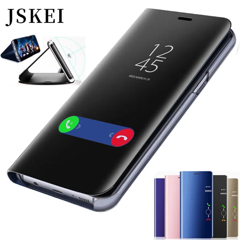 

For VIVO V11 PRO Phone Case Mirror Flip Cases Clear View Back Cover for VIVO V9 Y85 A71 NEX Y66 Y67 Y65 Y81 Y83 V11 V11i Y97