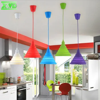 

Modern Flexible Silica Gel Dining Room Pendant Lamp Foyer/Study/Bookshop/Coffee House Indoor Chandelier E27 110-240V