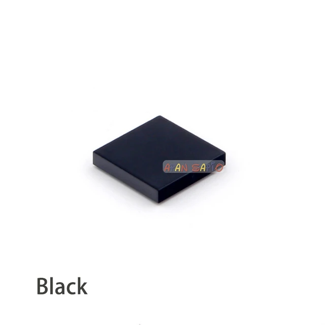 200pcs DIY Building Blocks Figure Bricks Ceramic Tile 2x2 Educational Creative Size Compatible With 3068 Toys for Children Black 200pcs