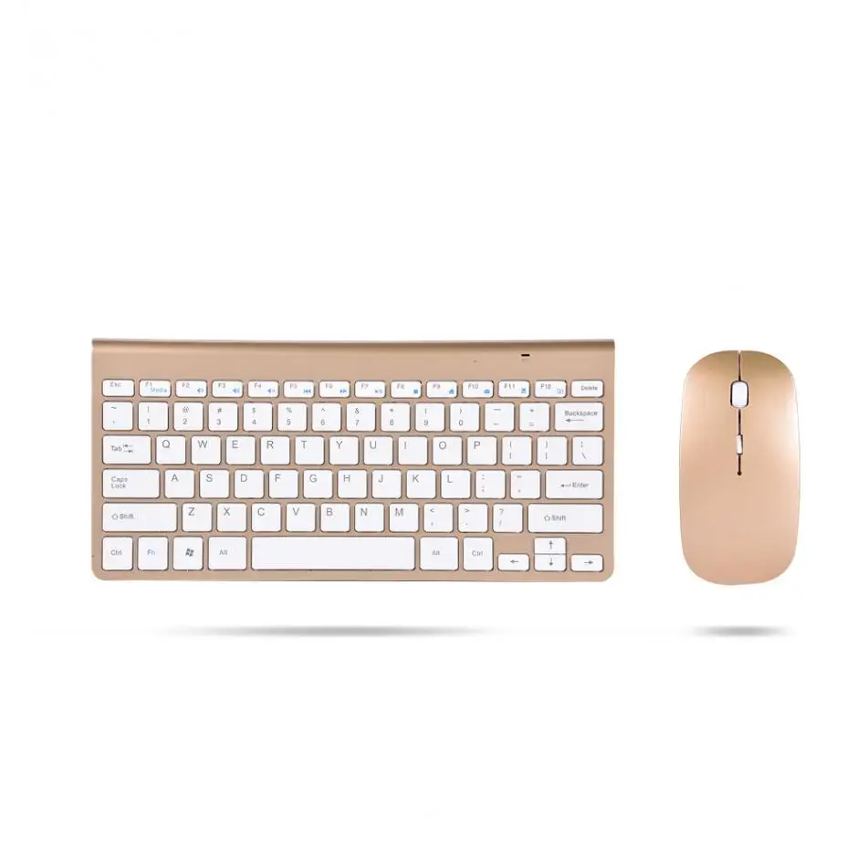 

Slim Waterproof 2.4GHz Wireless Keyboard and Mouse Kit for Desktop Laptop