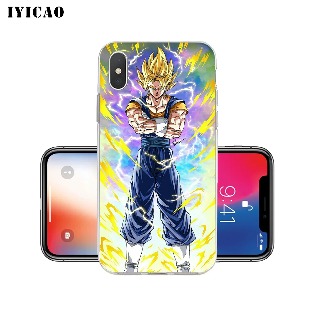 IYICAO Vegetto Dragon Ball Супер Мягкий силикон чехол для iPhone X XR XS MAX 6 6s 7 8 Plus 5 5S SE TPU