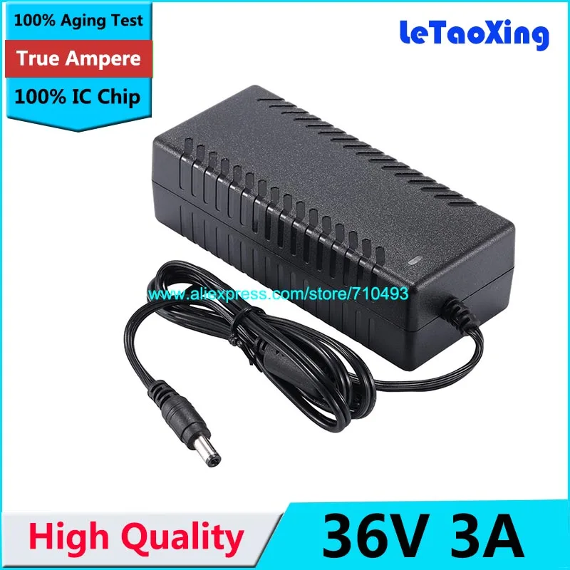 

AC DC Power Supply 36V 3A Adapter Charger Transformer 2A For LED Strip Light CCTV Camera With IC Chip