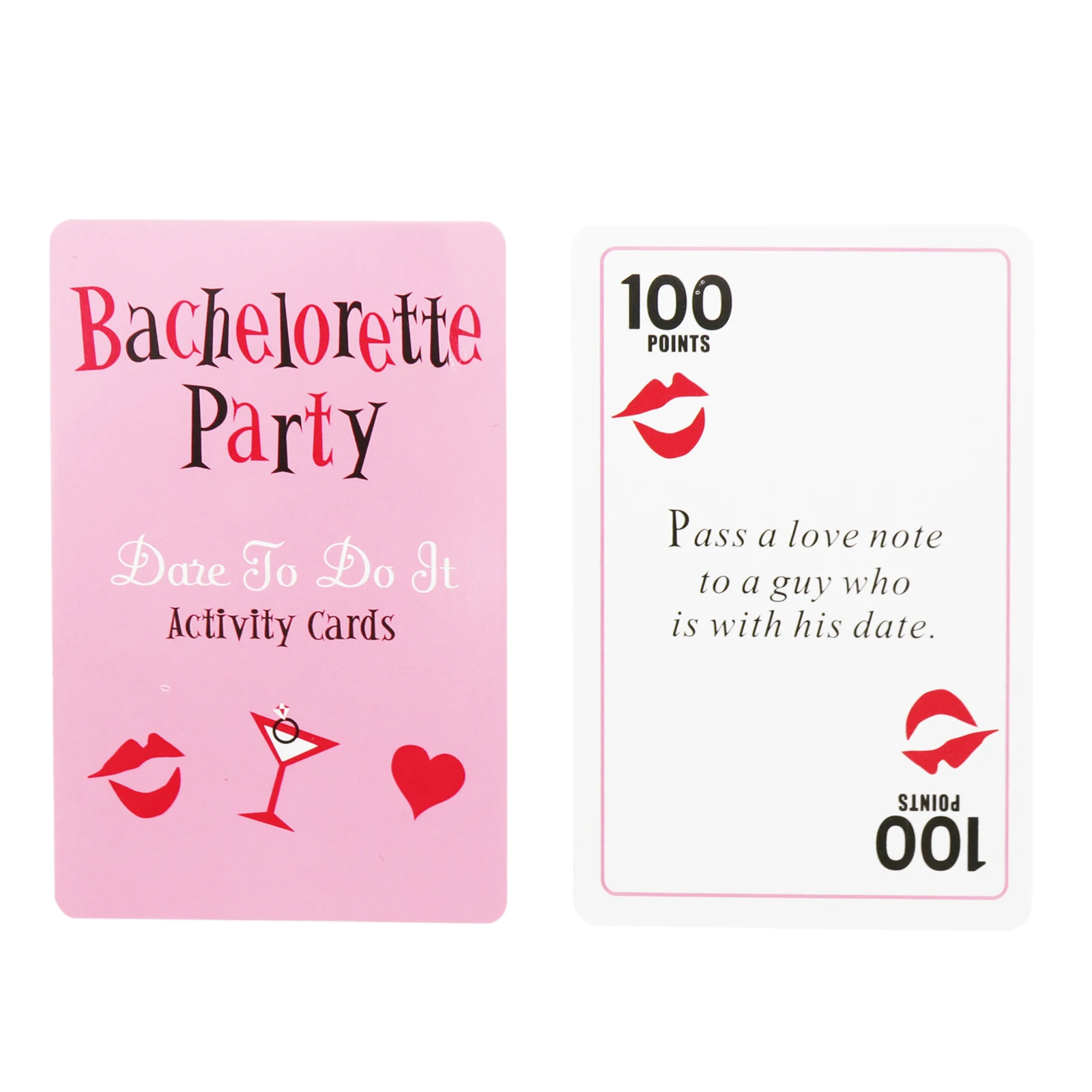 Deck Of 52 x Hen Party Dare Pack of Cards Fun Girls Hen Night out Pink Night Out