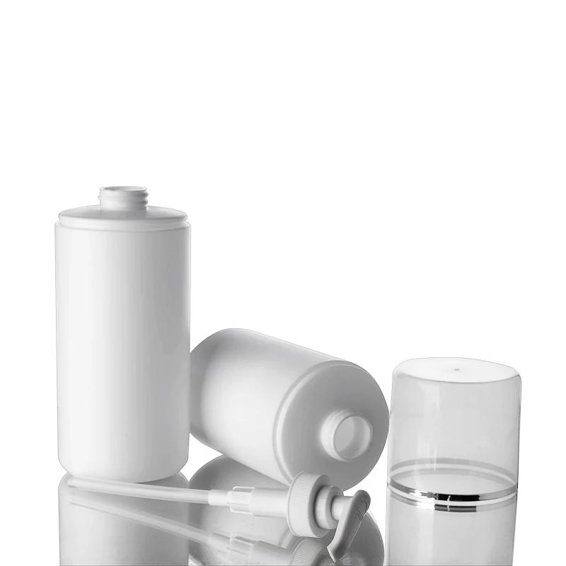 250/300/400/500 мл дозатор для лосьонов бутылки белый PE Пластик пустые бутылки шампуня косметический контейнер очищающее средство для лица, эфирное масло