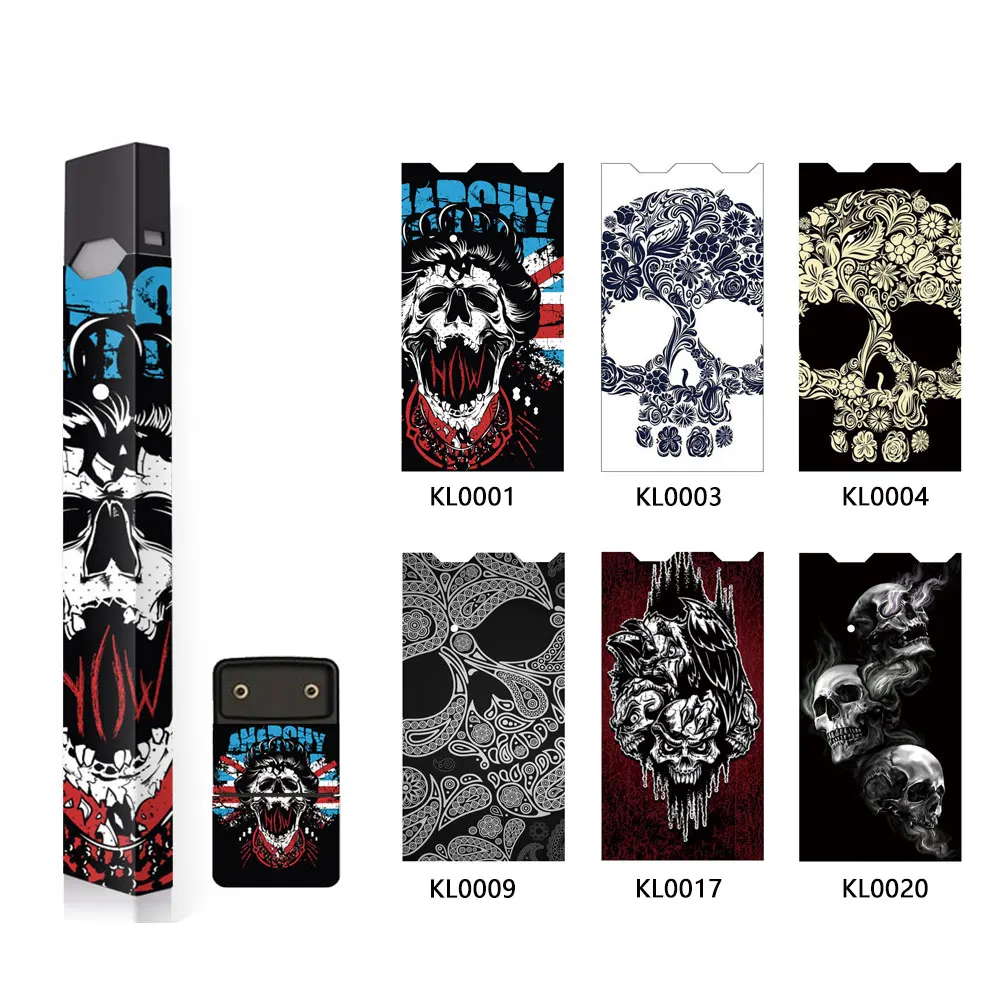

SHIODOKI 2 Pack Juul Skin Decal for Pax JUUL 2.5D Technology Ultra Thin Protective Sticker for JUUL Wraps Cases - Skull