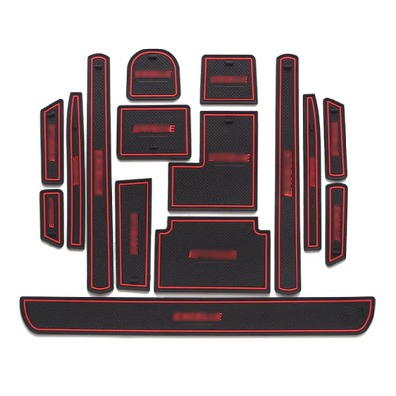 

Teeze High Quality 1set Non-Slip Interior Soft Rubber Door Panel Mats Cup Holder Pad For Buick Excelle 2011-2015