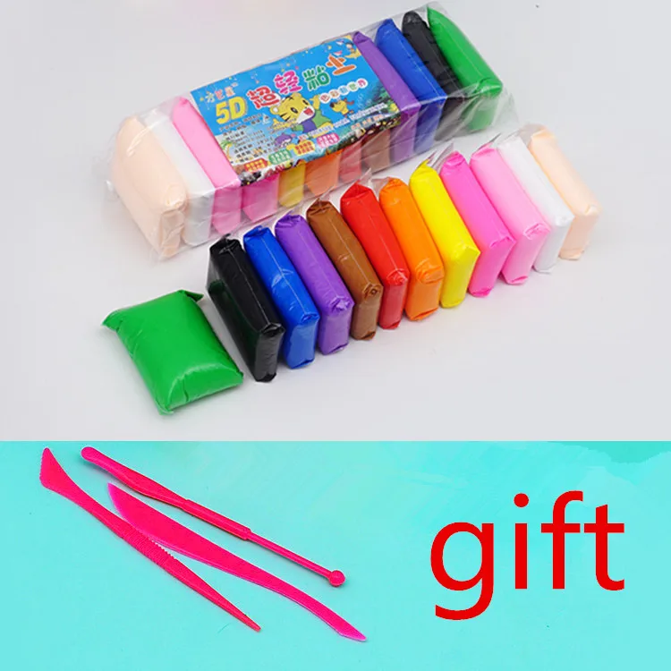 

12/24/36pcs/lot Soft Clay Plasticine Toy Polymer Clay Playdough Air Drying Handprint Footprint Imprimt Lizunov slimes#clay010