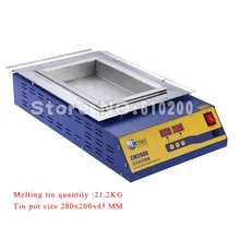 280S бессвинцовый двойной цифровой припой пайка и Распайка ванны 280*200*45 мм 21,2 кг 2000 Вт YSF-1000
