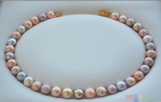

P4606 17" 14mm PINK LAVENDER ROUND FW PEARL NECKLACE NECKLACE AA++ ^^^@^Noble style Natural Fine jewe FREE SHIPPING
