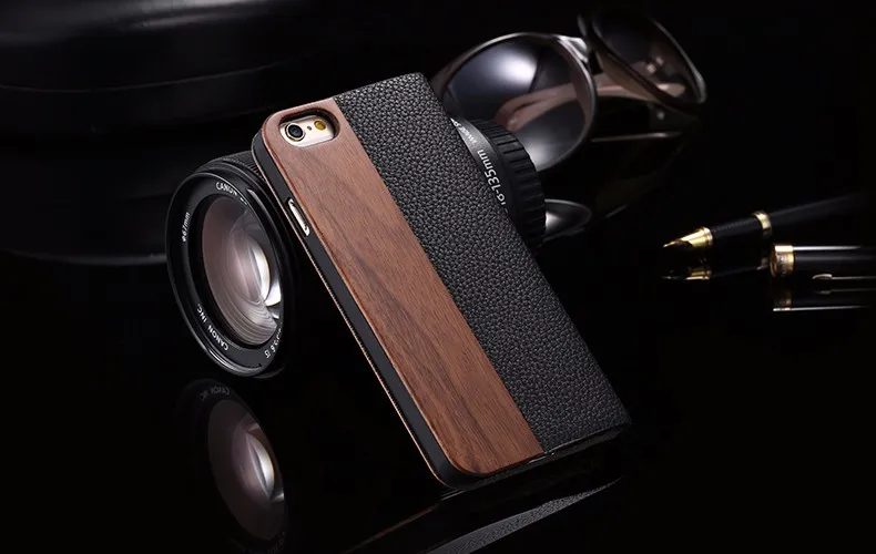 Durable Wood Wallet Phone Case