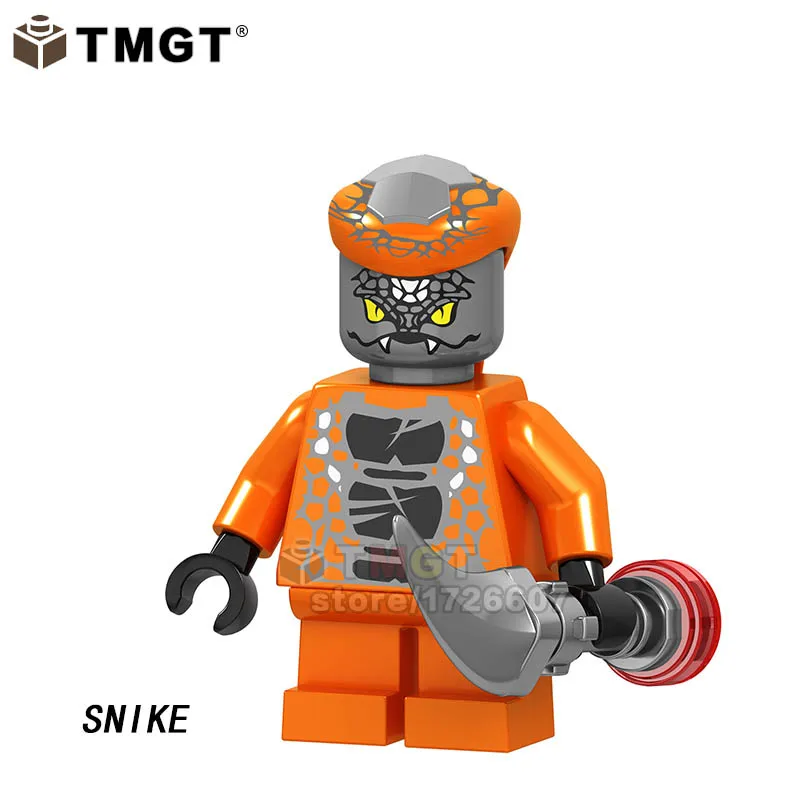 Одиночная Ninja Slithraa Snike Chokun Snappa Wu Shark Army Jelly четыре глаза Garmadon строительные блоки Подарочная игрушка для детей - Цвет: Белый