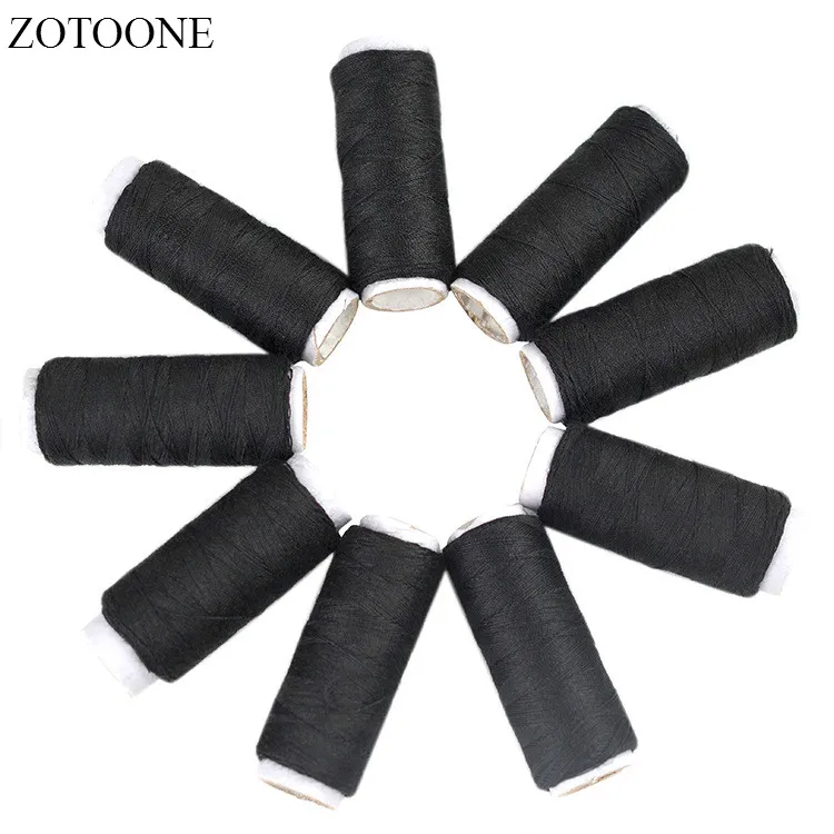 

ZOTOONE 10PCS Black Spool Multicolor Sewing Thread Industrial Sewing Thread Machine Threads Sewing Accessories