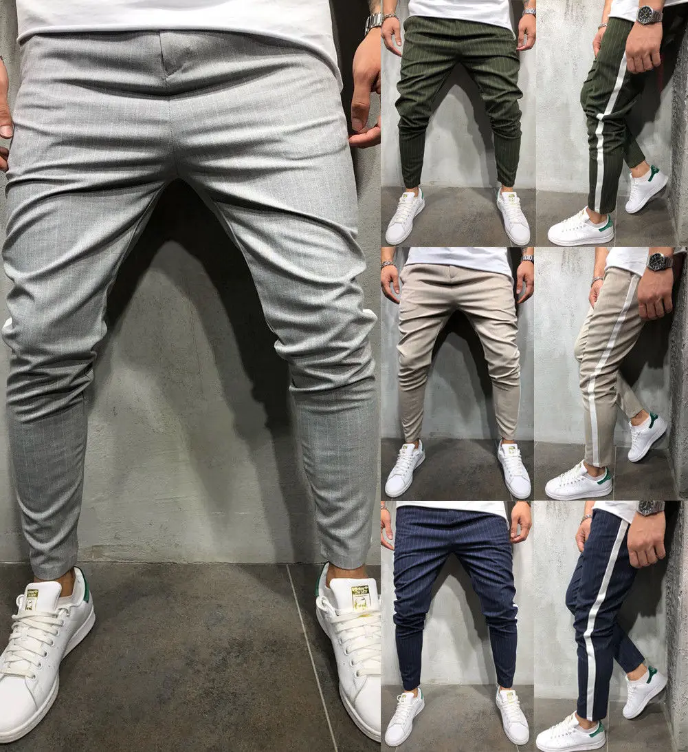 Cheap Hirigin Jogger Pencil Pants Men s Track Pants Casual Sport Gym Jogging Trousers Slim Fit Streetwear
