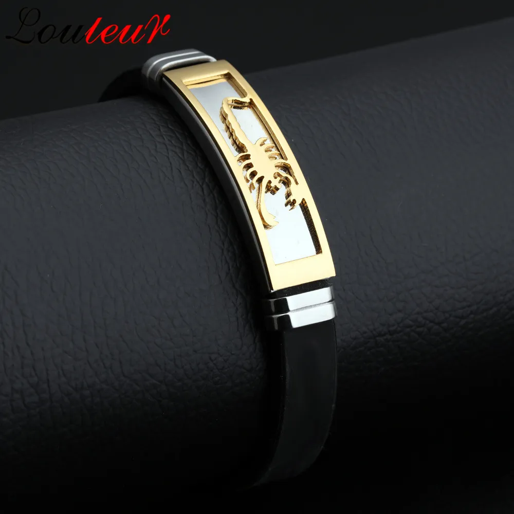 OPK-Silicone-Man-Bracelets-Fashion-Stainless-Steel-Scorpion-Design-Length-Adjustable-Cool-Men-Jewelry-Bangles-PH1085 (2)