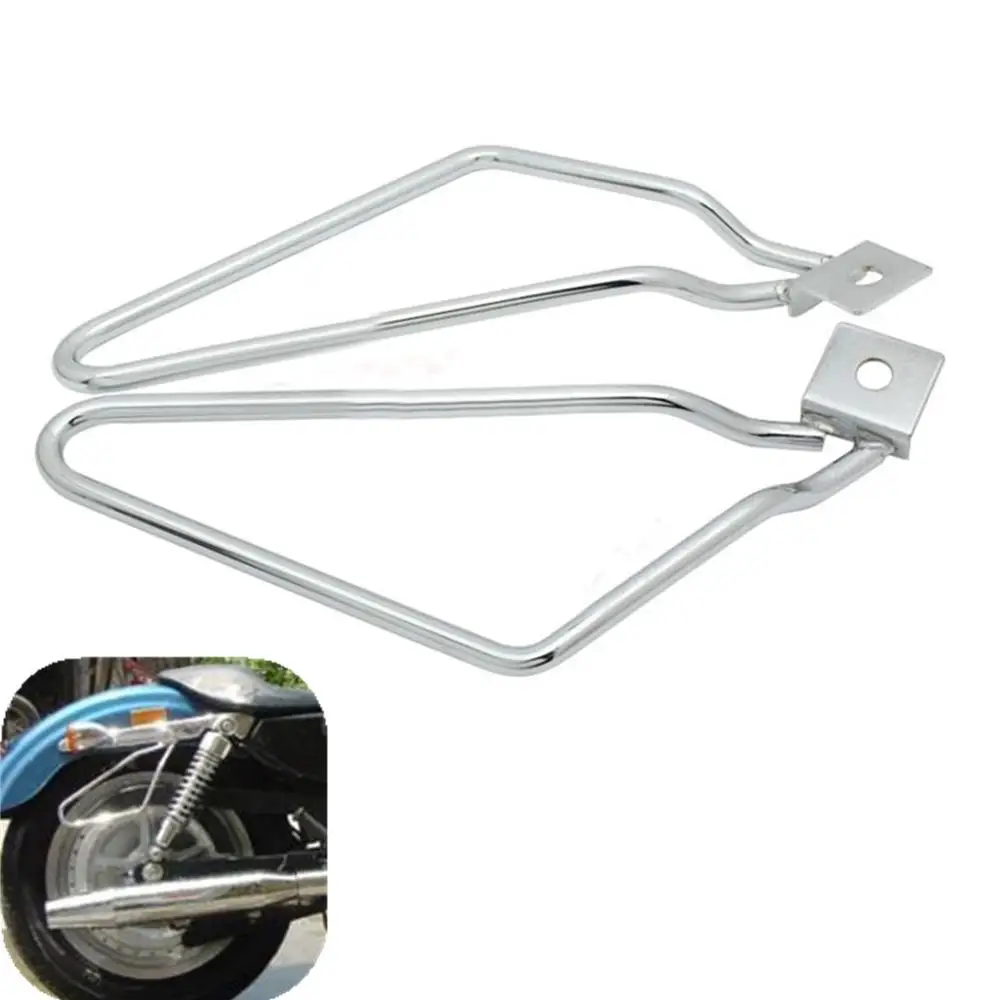 

Motorcycle Saddlebag Support Bars Brackets Side Mount Trunk Holder For Harley Sportster 883 Iron XL883N Dyna Fat Bob FXDF