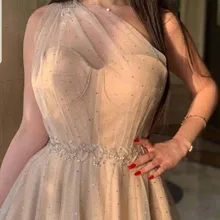 Модное на одно плечо бисерные Кристаллы без рукавов плиссированные пол длина выпускные платья