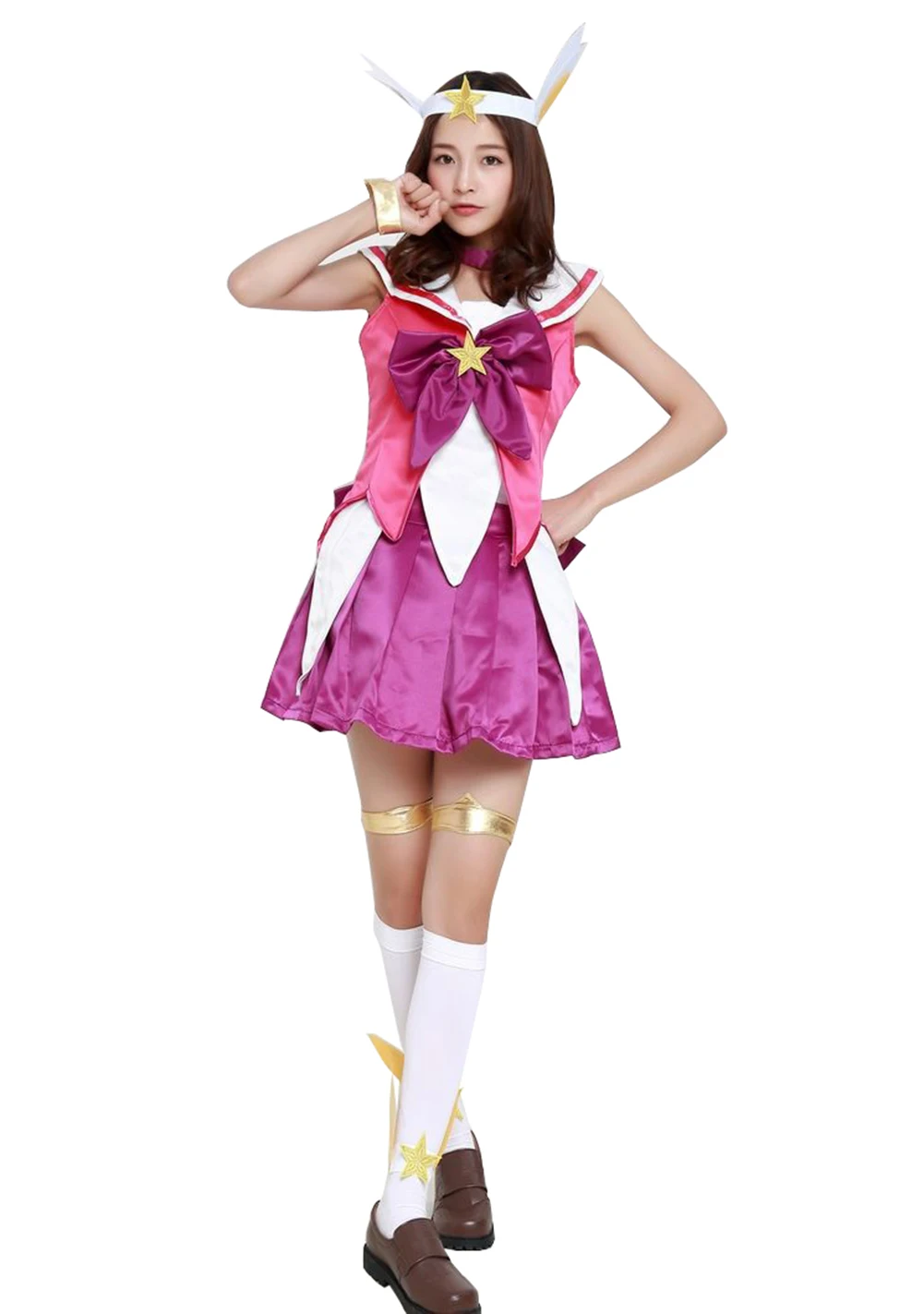 Brdwn Star Guardian Women's Lux Jinx Janna Lulu Ahri косплей костюм матроса платье школьная форма|lulu